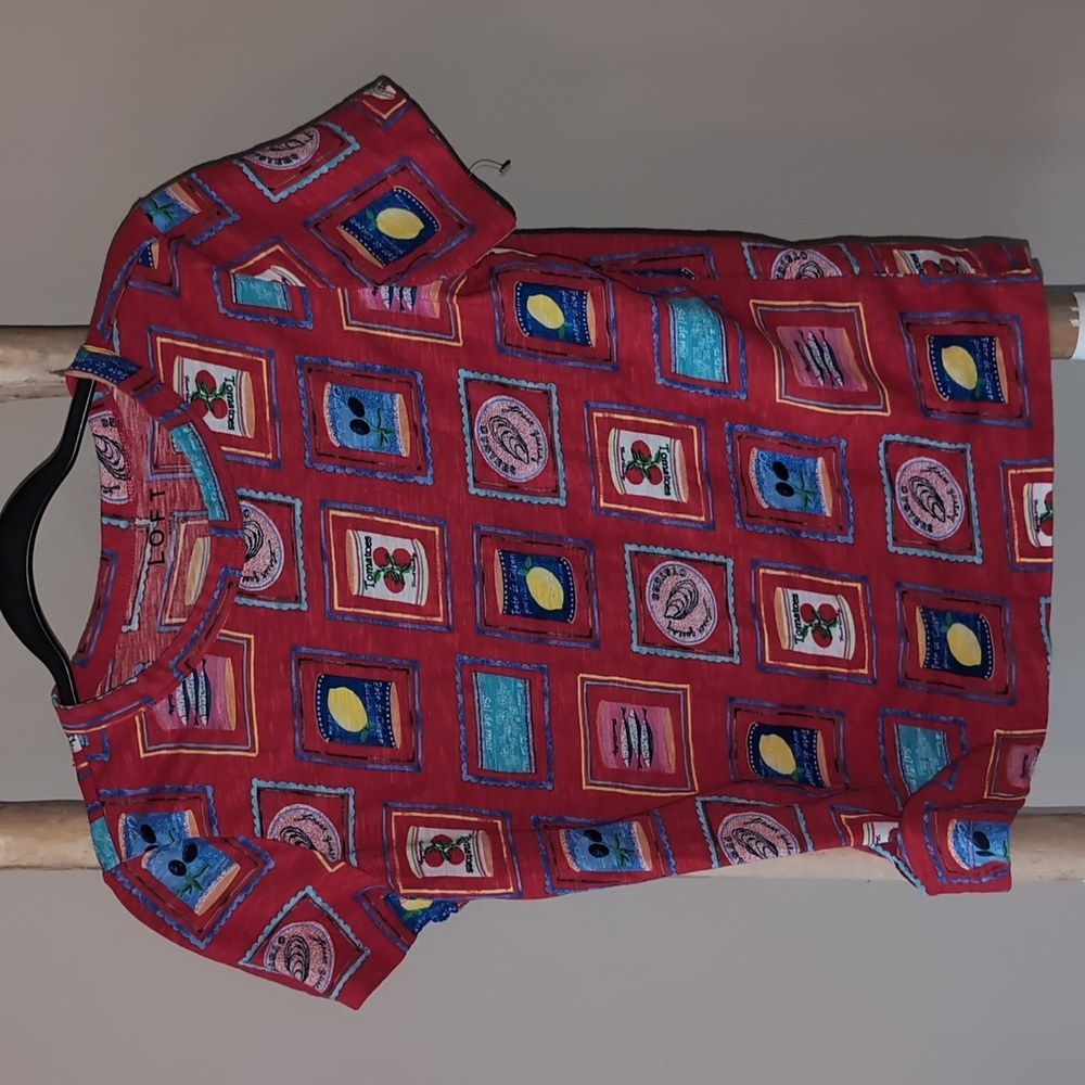 LOFT Can Print Collection Tee - Small - 100% Cotton